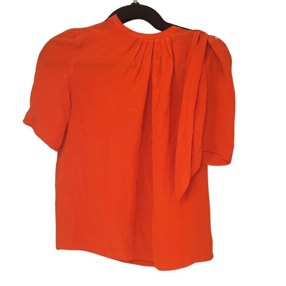 Sandro Silk Blouse with Side Tie Detail. Size Small (Designer size 1) - Picture 8 of 11